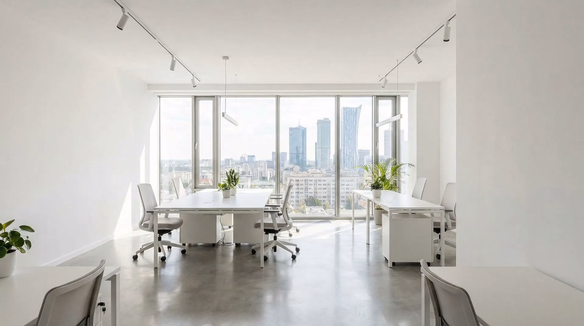 Nowoczesne biuro na Mokotowie po malowaniu - realizacja MalarzePro