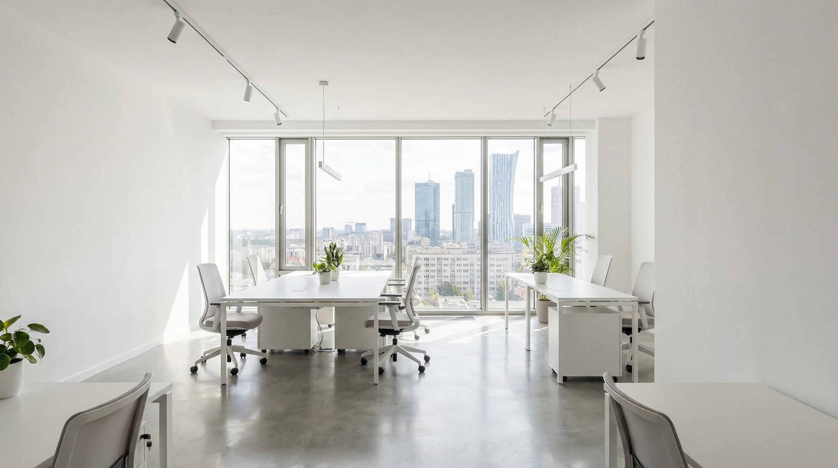 Nowoczesne biuro na Mokotowie po malowaniu - realizacja MalarzePro