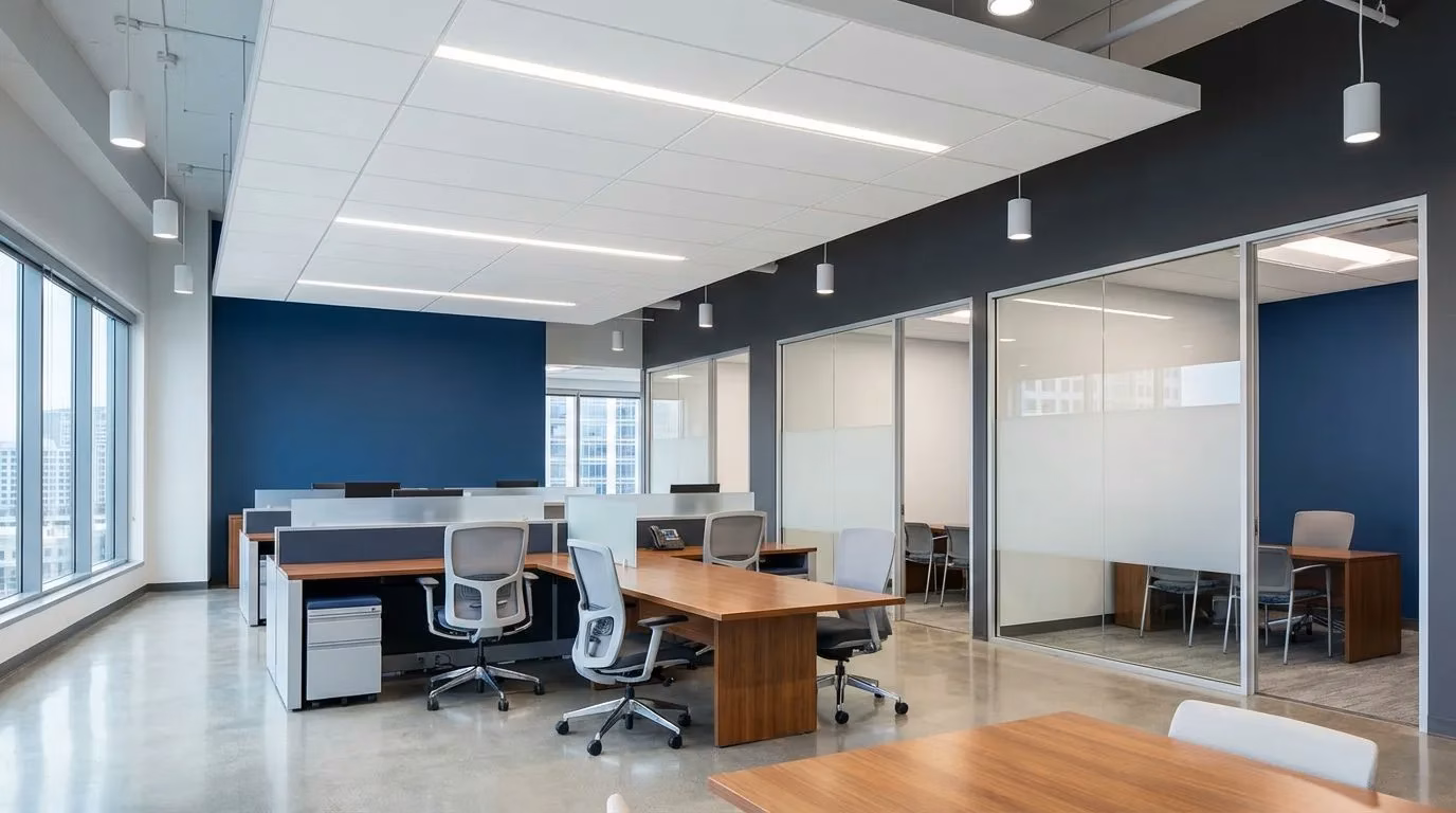 Malowanie kancelarii prawnej 320m² w Warszawie